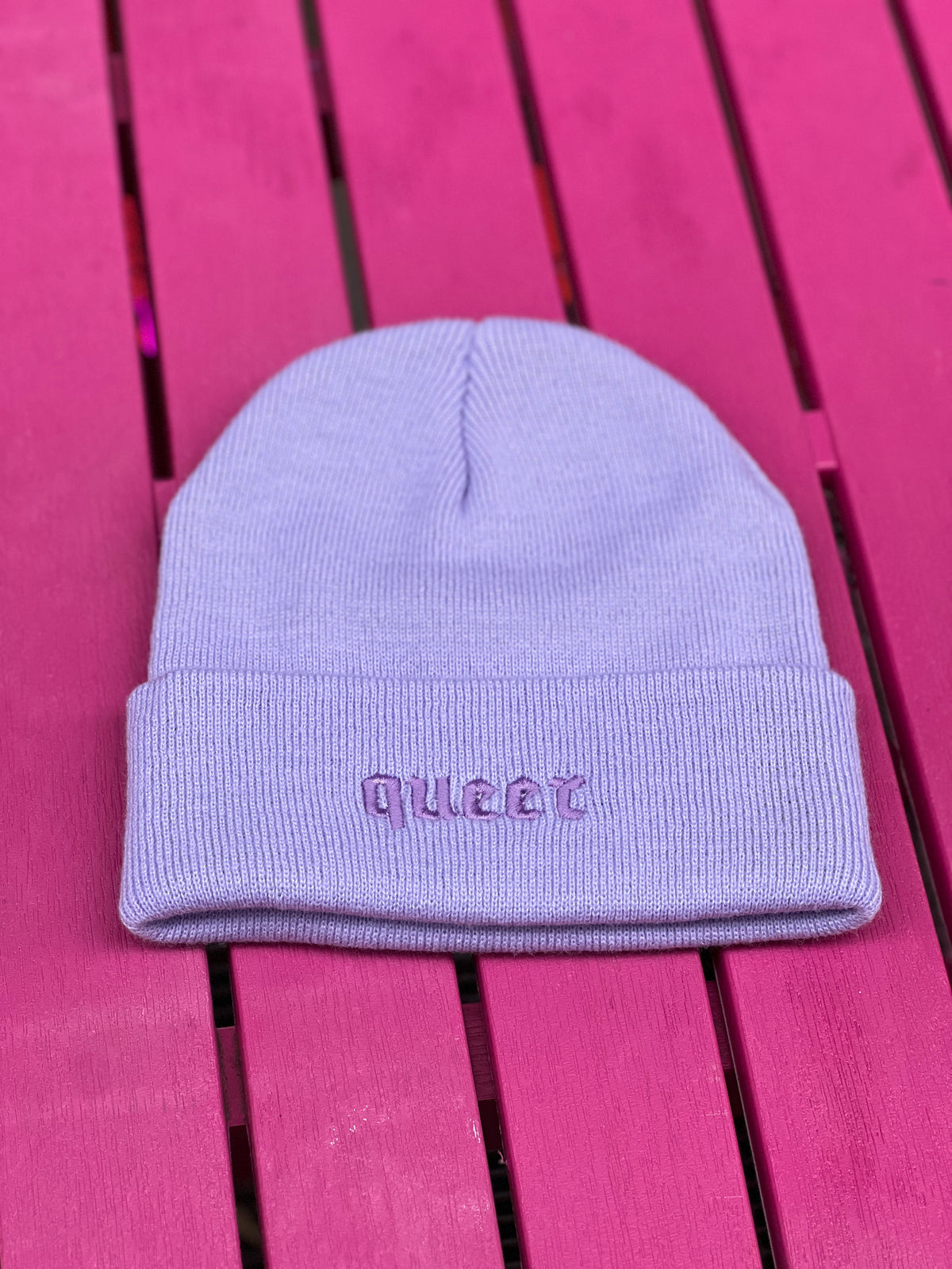 KK Beanie "queer" lilac/lilac