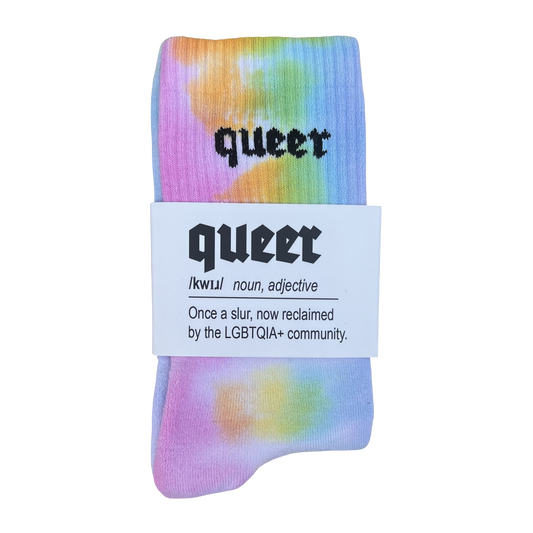KK Socks "queer" Tie Dye