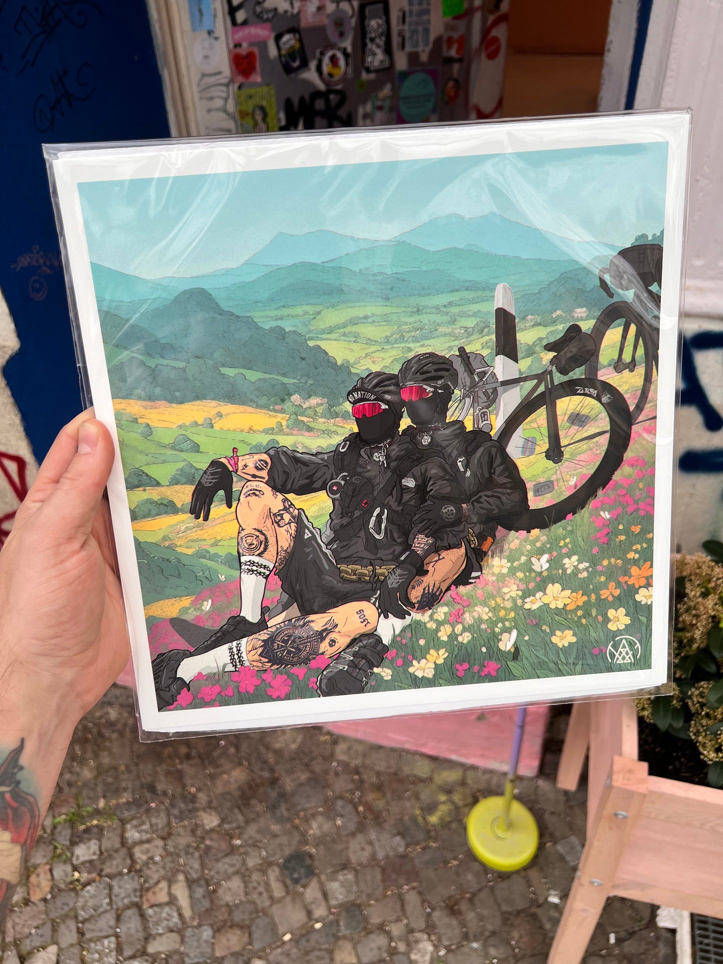 Andy Warlord "Bike tour (2023)" Print 30x30 cm