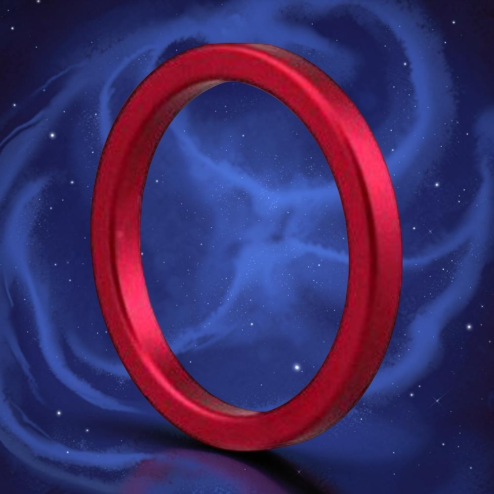 Flat C-Ring Red Stainless Steel