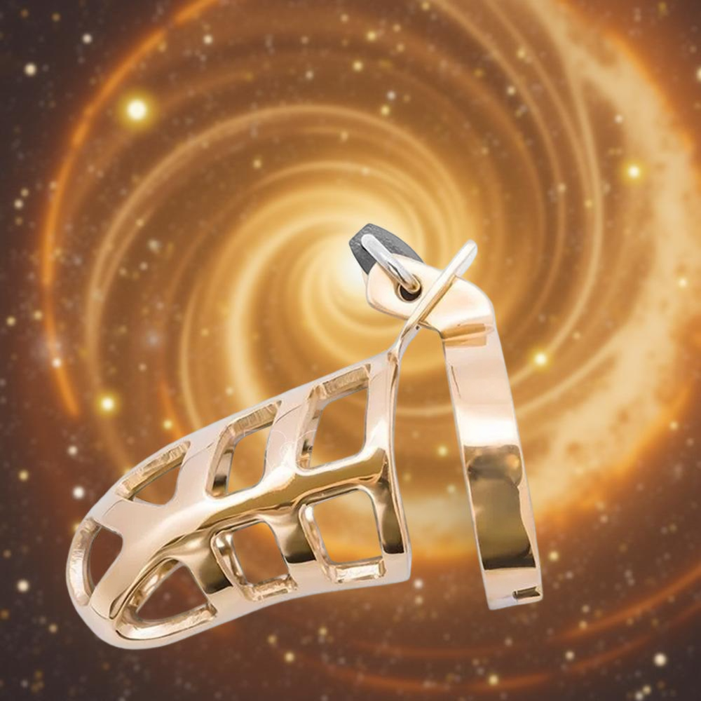 Chastity Cage "Brutal" Gold steel