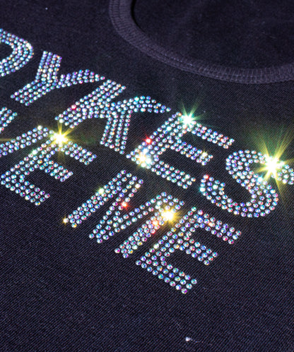 Dykes Love Me Y2K Rhinestone