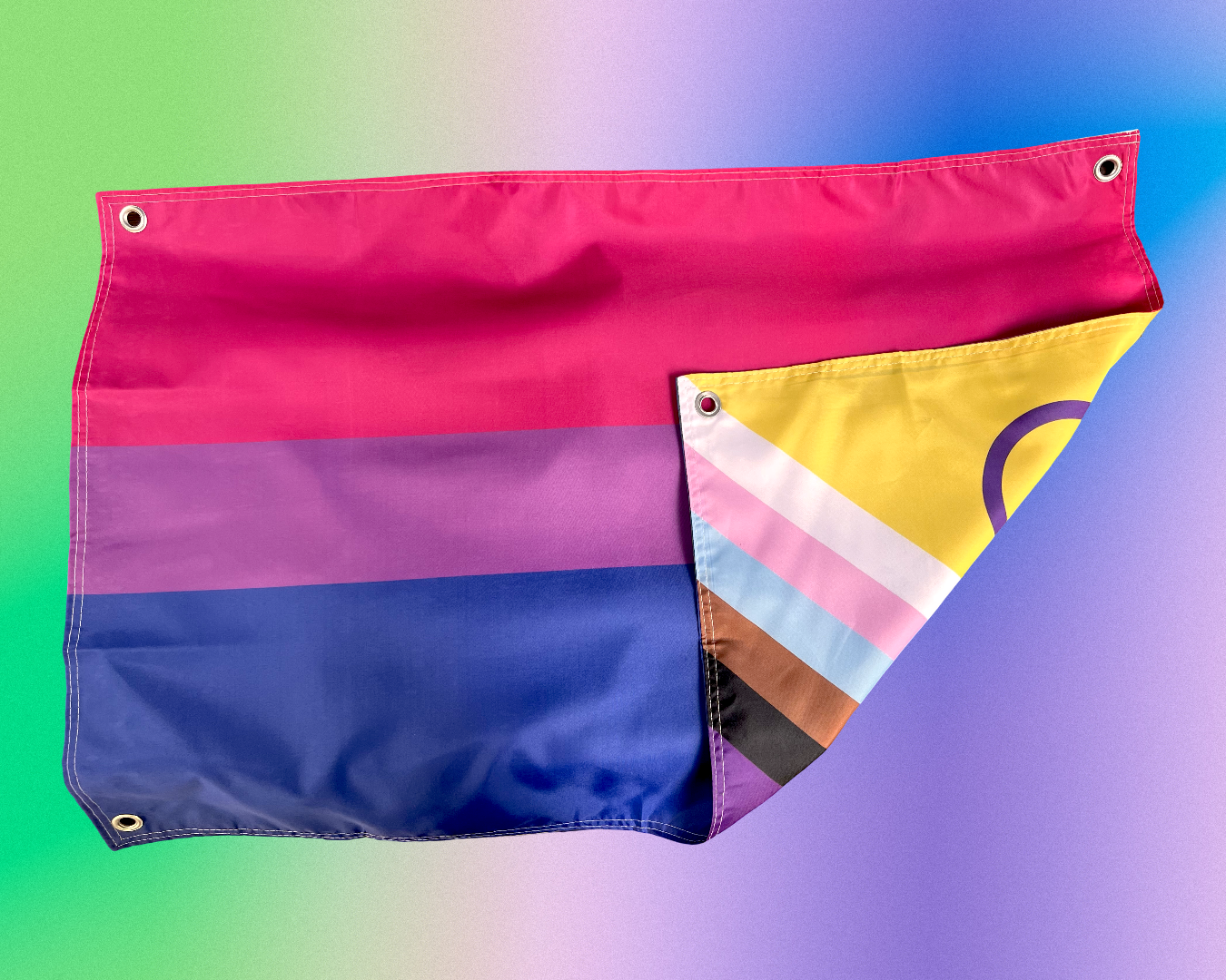 Double-sided Pride Flag "Progressive/Bi" 60x90 cm