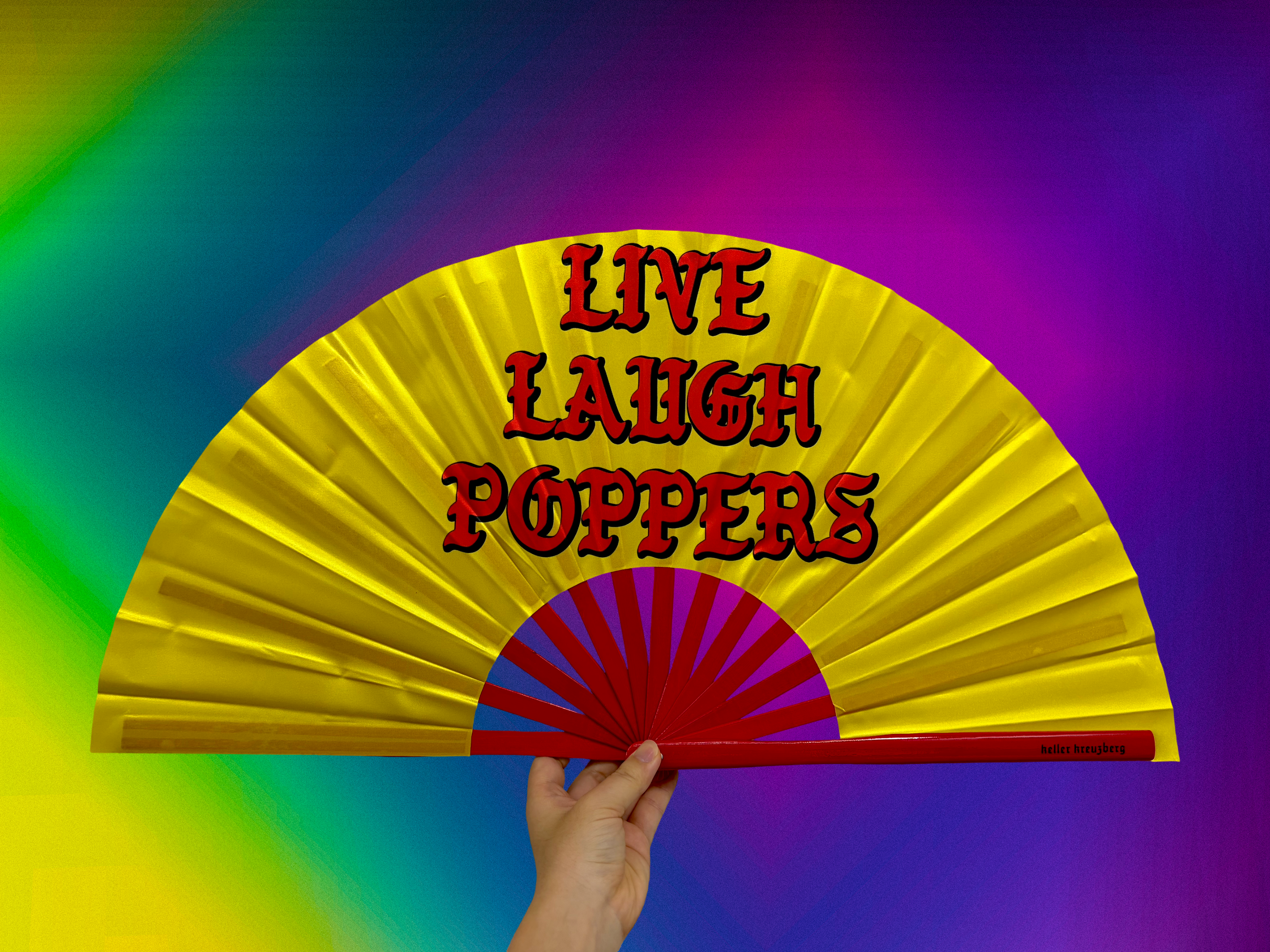 KK Fan "Live Laugh Poppers" Silky