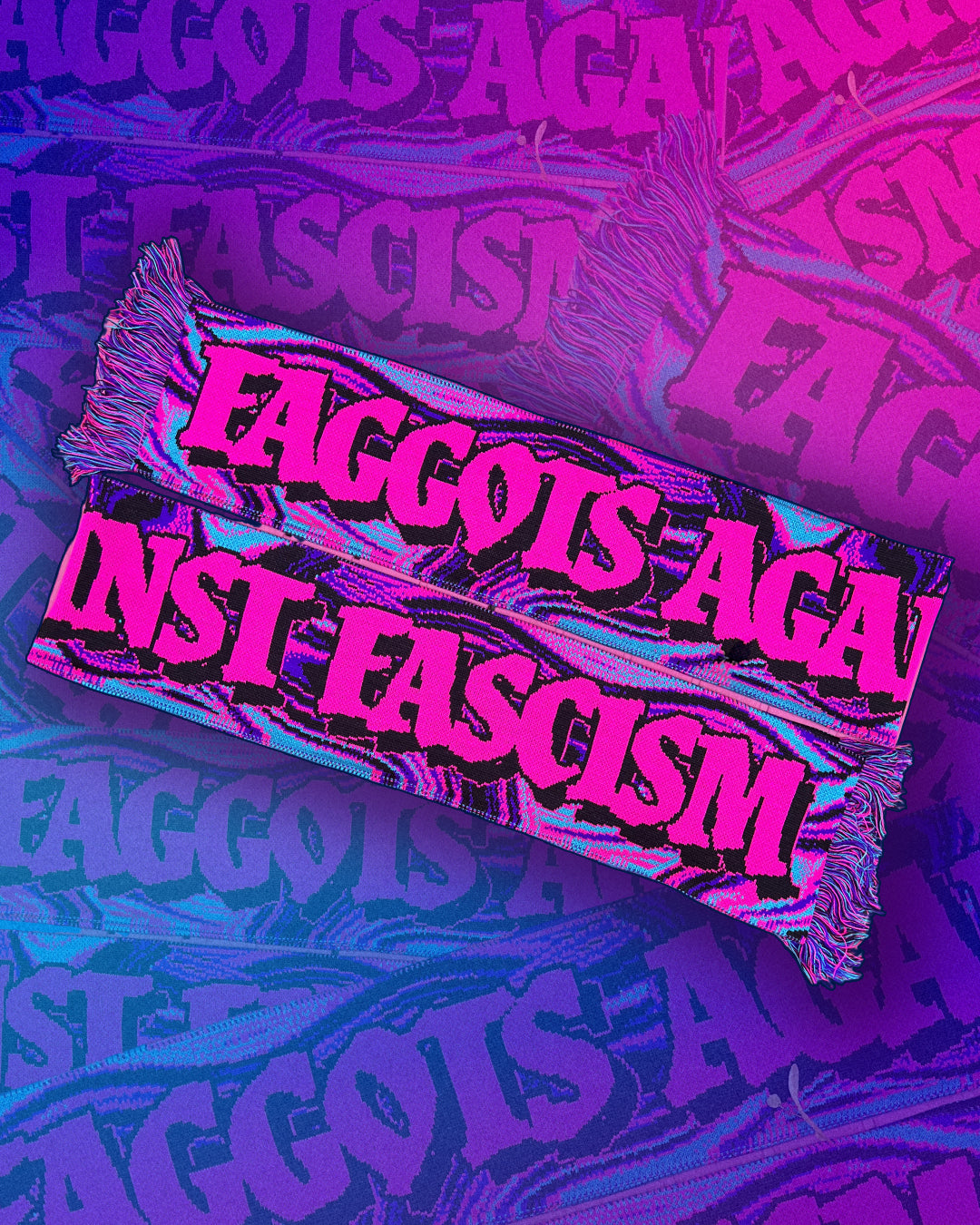 KK Scarf "F*GGOTS AGAINST FASCISM"