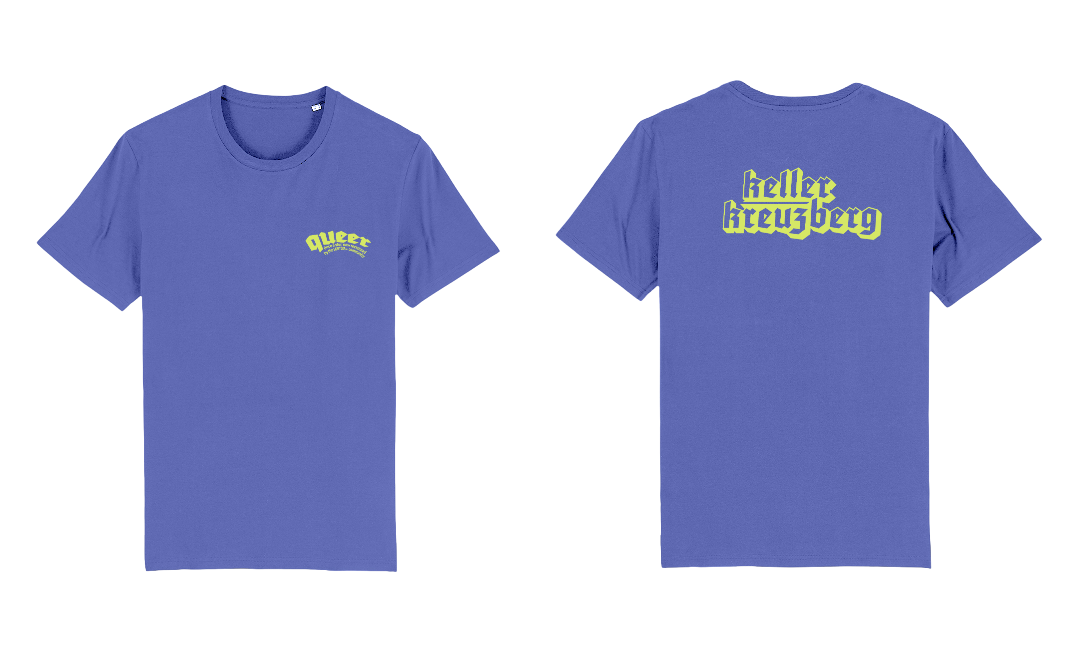 KK Tee "Queer 2.0" Lapis Blue/Lime Sorbet