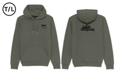 QUEER Keller Kreuzberg Hoodie olive/black