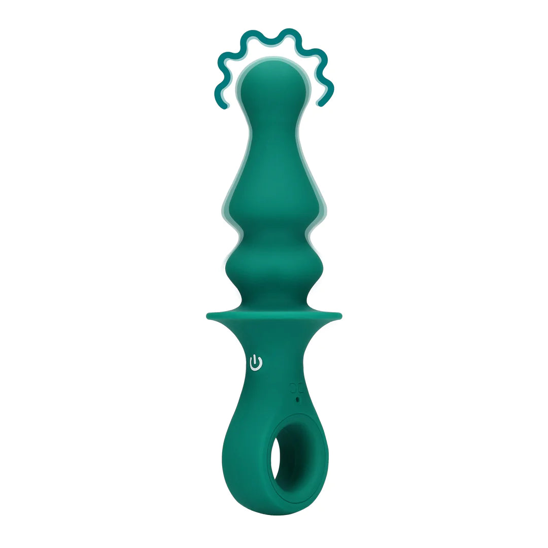 Pawn Shaped Anal Vibrator Peacock Plume