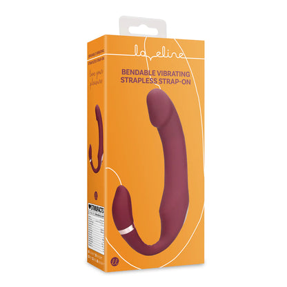 Bendable Vibrating Strapless Strap-on Merlot Grape
