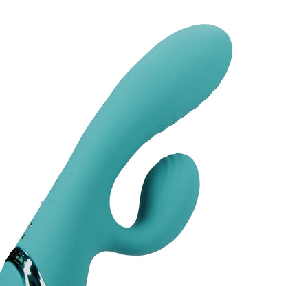 Inflatable Rabbit Vibrator Peacock Blue