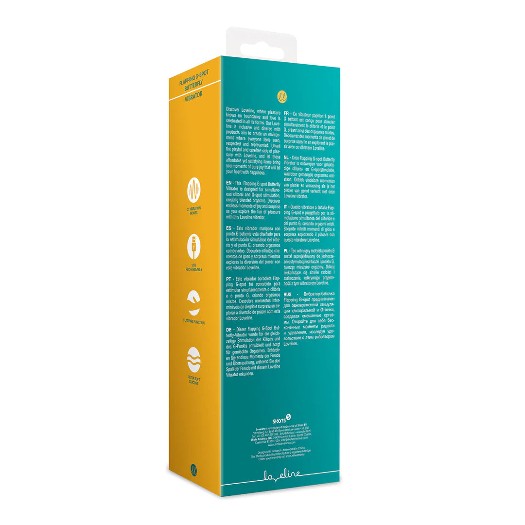 Flapping G-Spot Butterfly Vibrator Peacock Blue