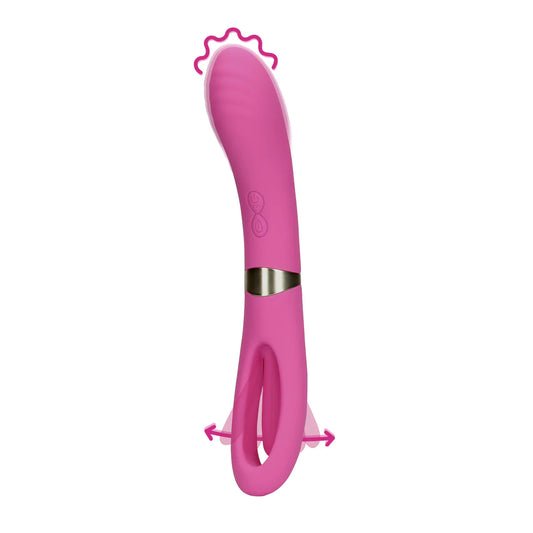 Double-Sided Flapping and G-Spot Vibrator Exuberant Pink