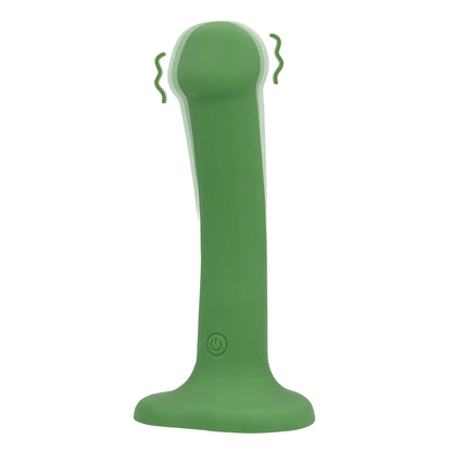Non-Phallic Vibrating Dildo Small Forest Green