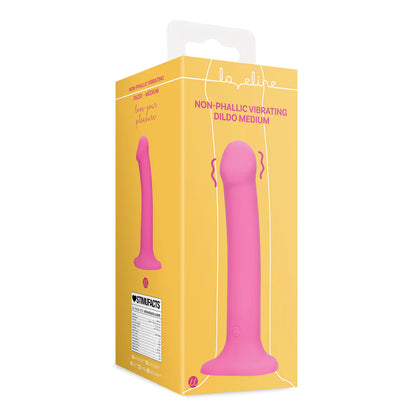 Non-Phallic Vibrating Dildo Medium Powerful Pink