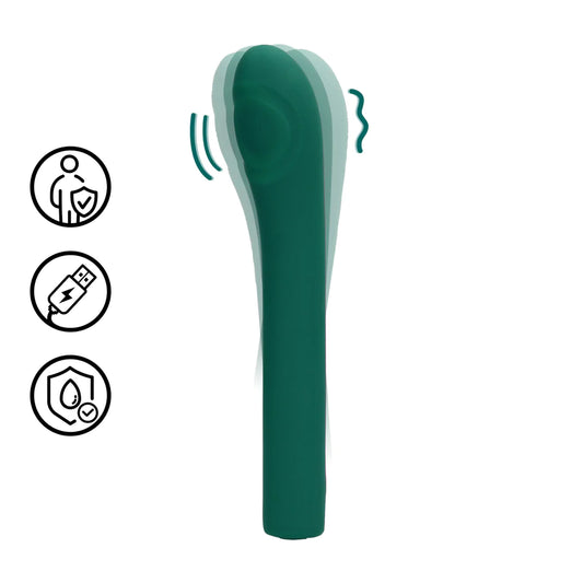 Pulse Wave G-Spot Vibrator Green Crystal