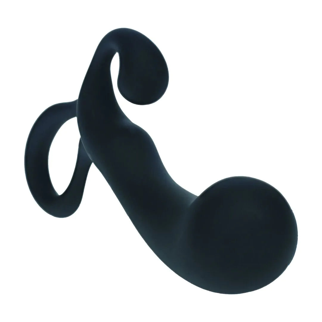 Bulb with Loop Silicone Prostate Massager - L - Black