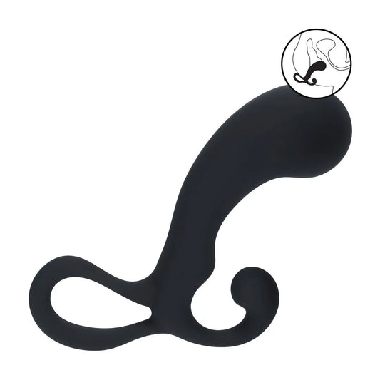 Bulb with Loop Silicone Prostate Massager - S - Black
