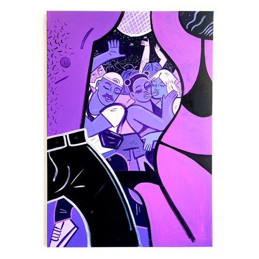 Rory Midhani - Lavendar Dancefloor A4 Print