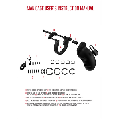 Chastity Cage "Model 20" 9 cm Silicone Black