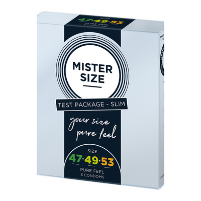 Mister Size - Test Pack: 47, 49, 53 (3 Condoms)