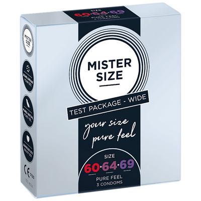 Mister Size - Test Pack: 60, 64, 69 (3 Condoms)