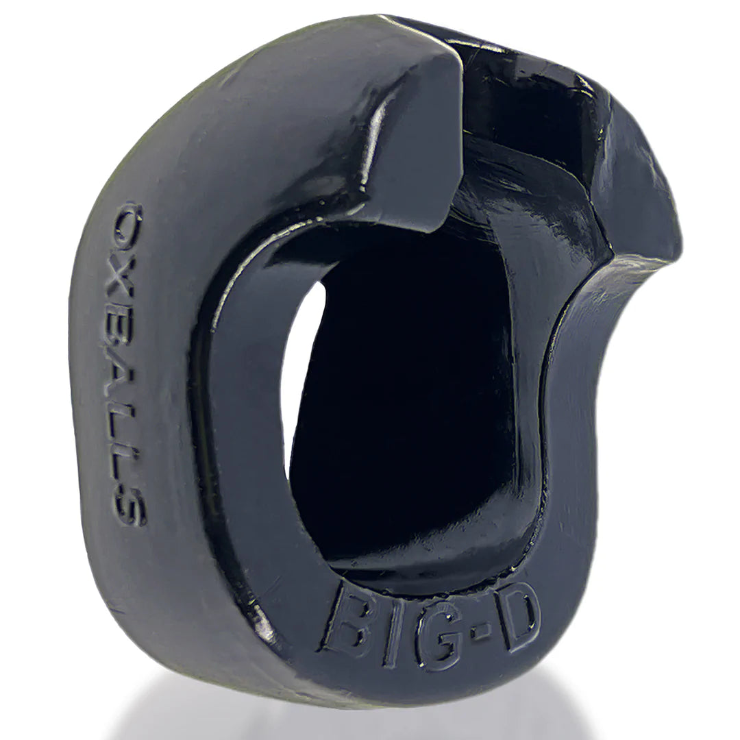 Big-D Bigger Bulge Cockring with Shaft Grippers Black