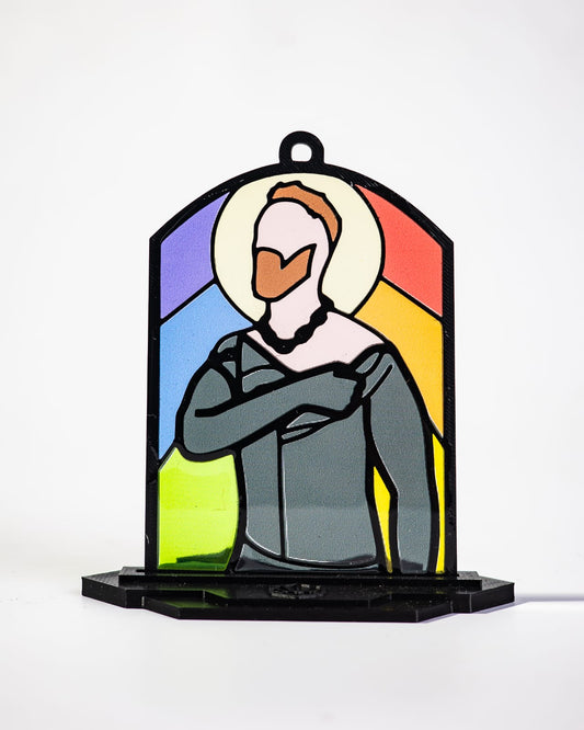 "Rubber Undresses” Kinky Stained Glass Style Resin Art