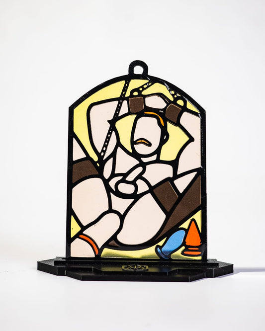 "Sling Fist" Kinky Stained Glass Style Resin Art
