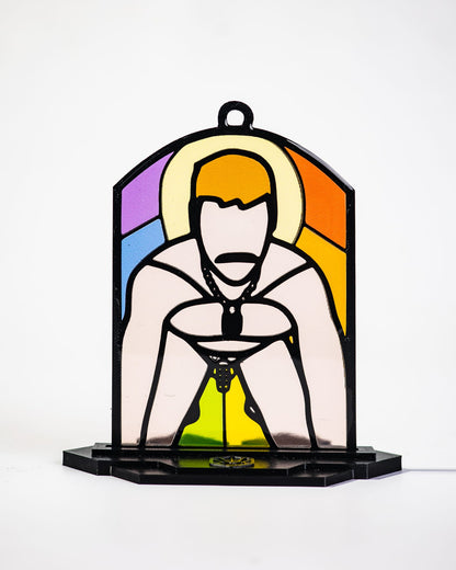 "Cage Check-in" Kinky Stained Glass Style Resin Art