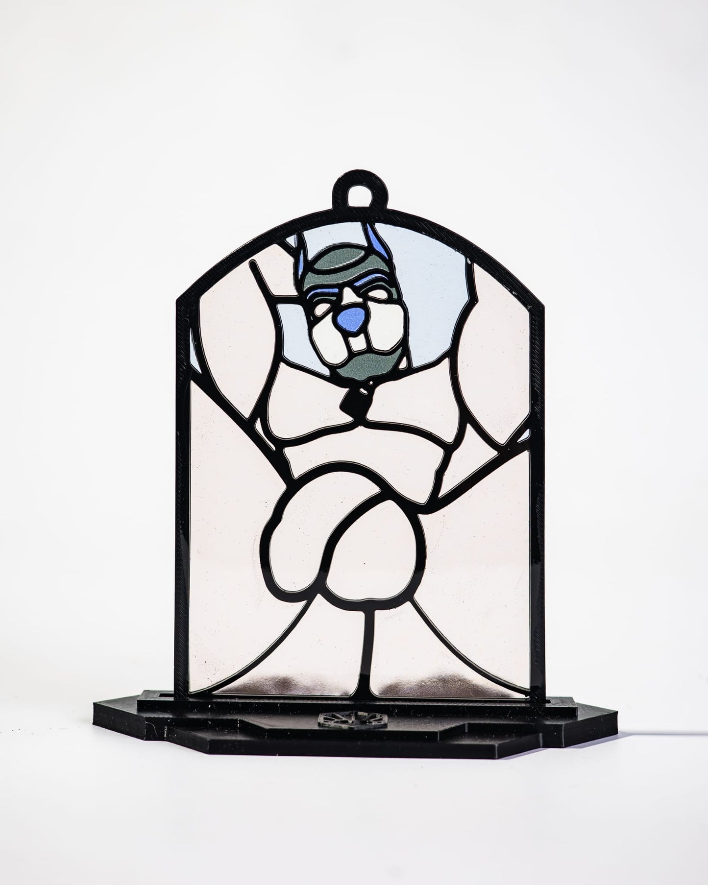 "Relaxed Puppy” Kinky Stained Glass Style Resin Art
