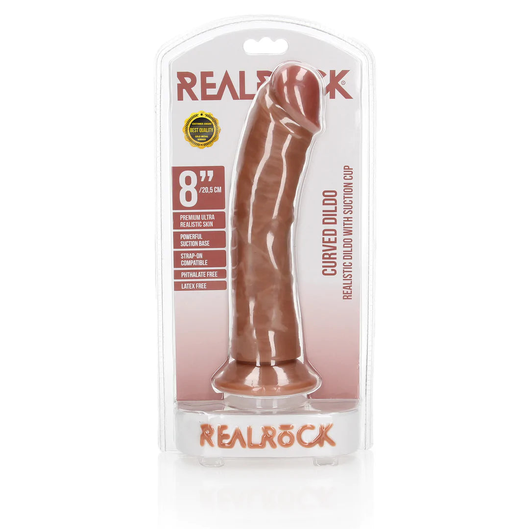Curved Realistic Dildo with Suction Cup 20.5 cm