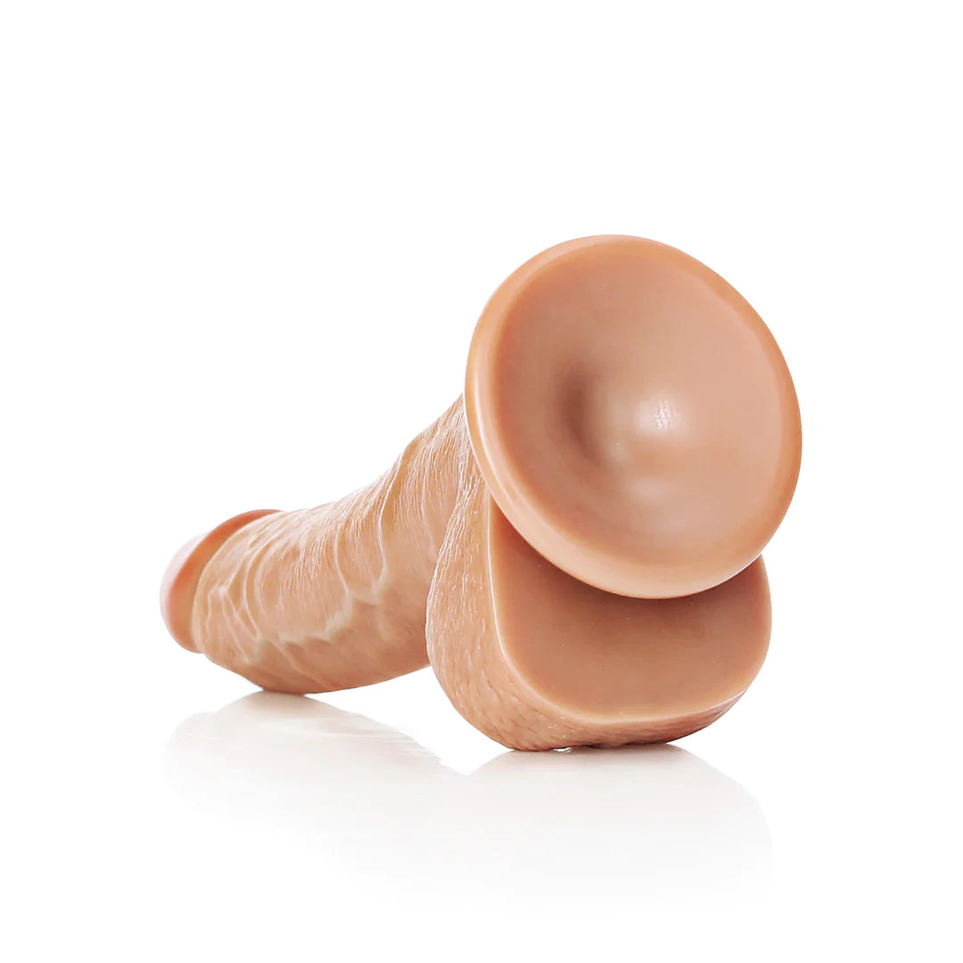 Curved Realistic Dildo with Balls and Suction Cup 20.5 cm