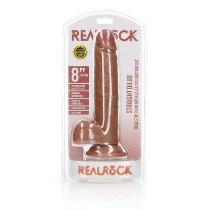 Straight Realistic Dildo with Balls and Suction Cup 20,5 cm