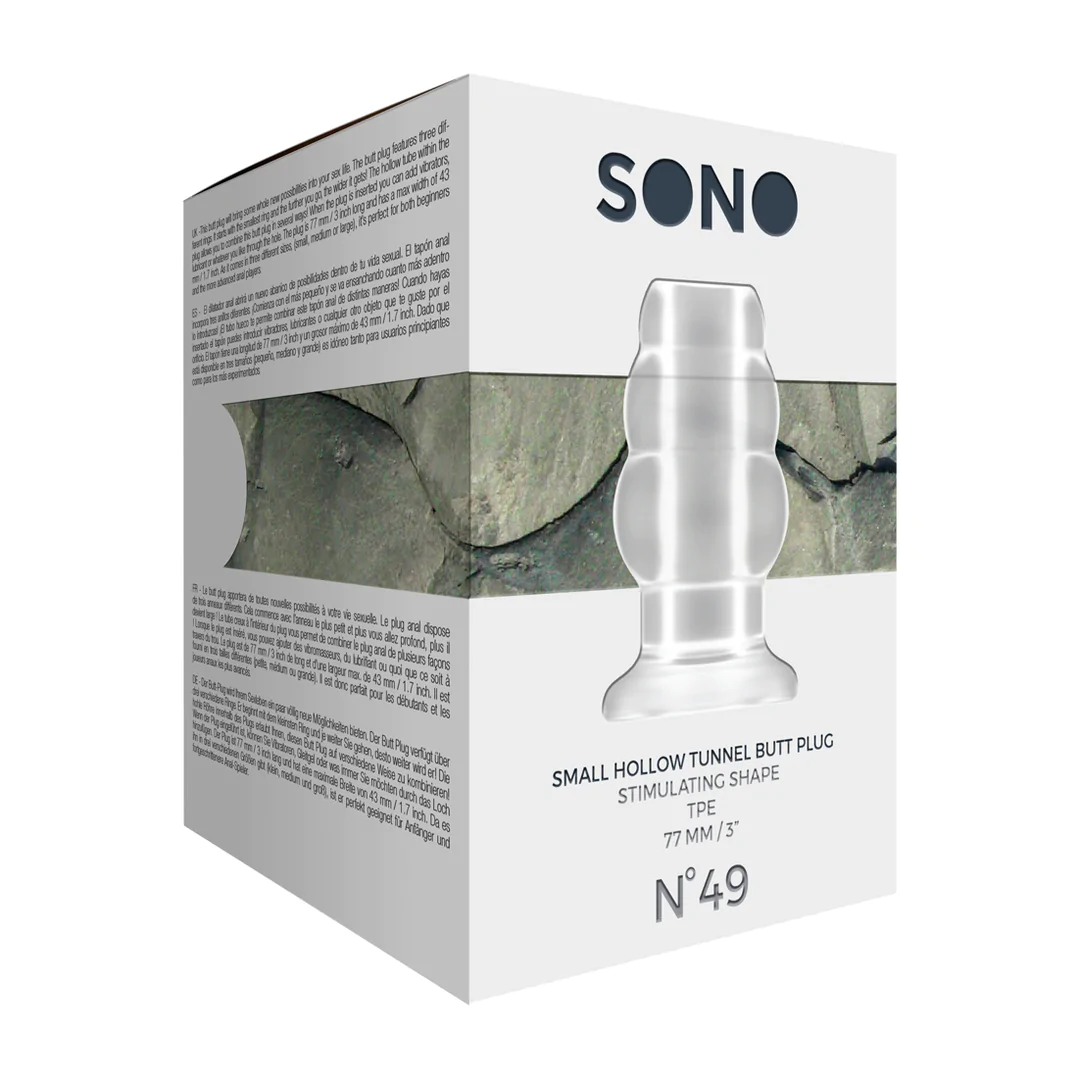 SONO No.49 Hollow Tunnel Butt Plug Small Clear