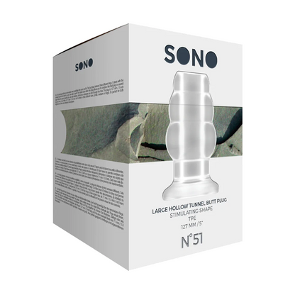 SONO No.51 Hollow Tunnel Butt Plug Large Clear