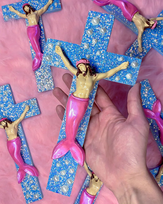 Jesus the Mermaid Crucifix