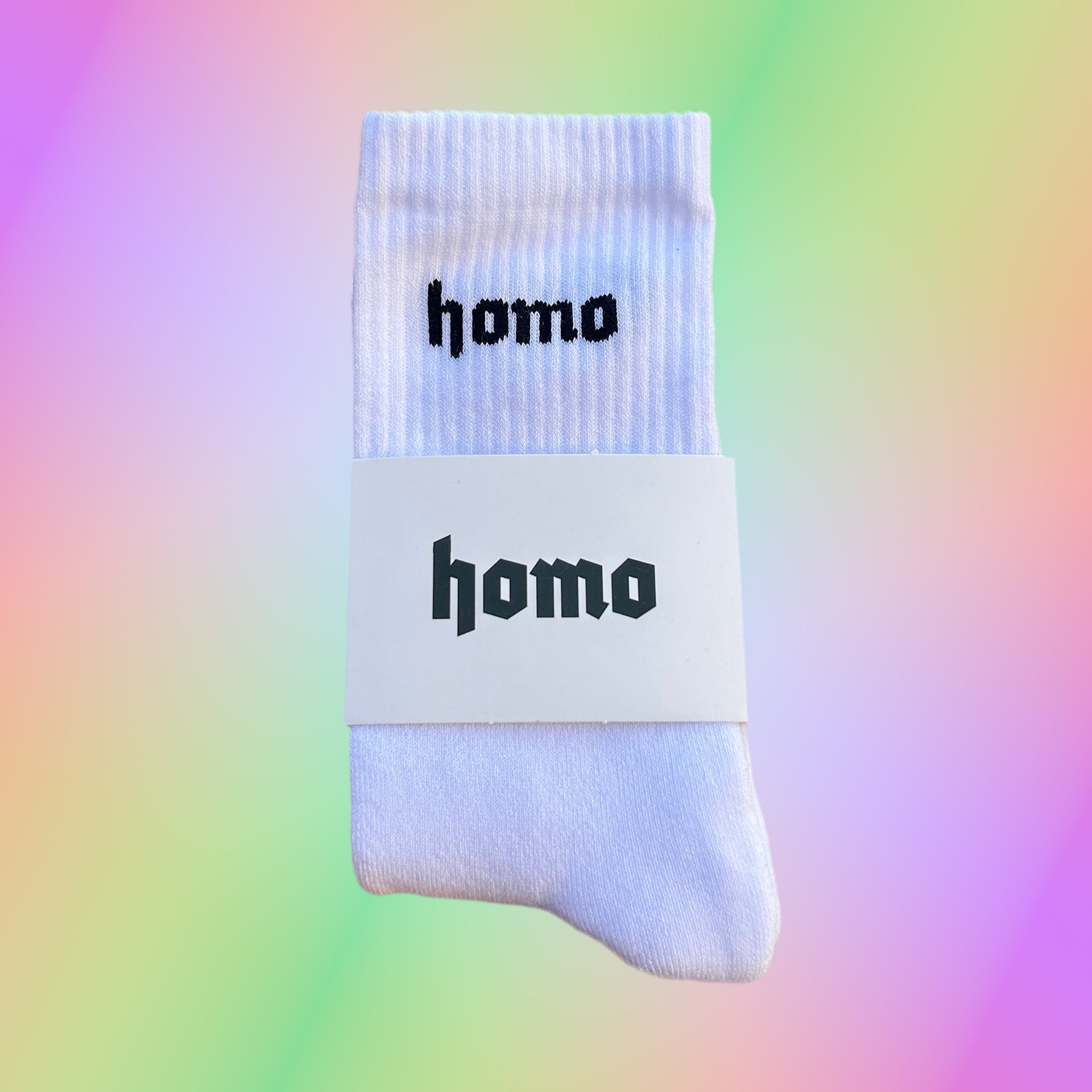 HOMO Socks - White / Black