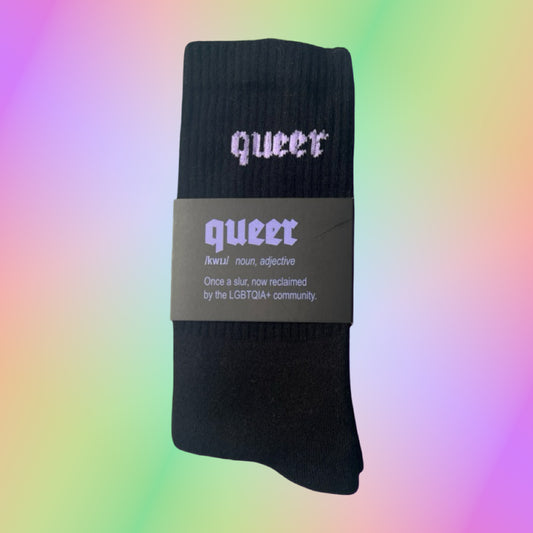 QUEER Socks - Black / Lilac