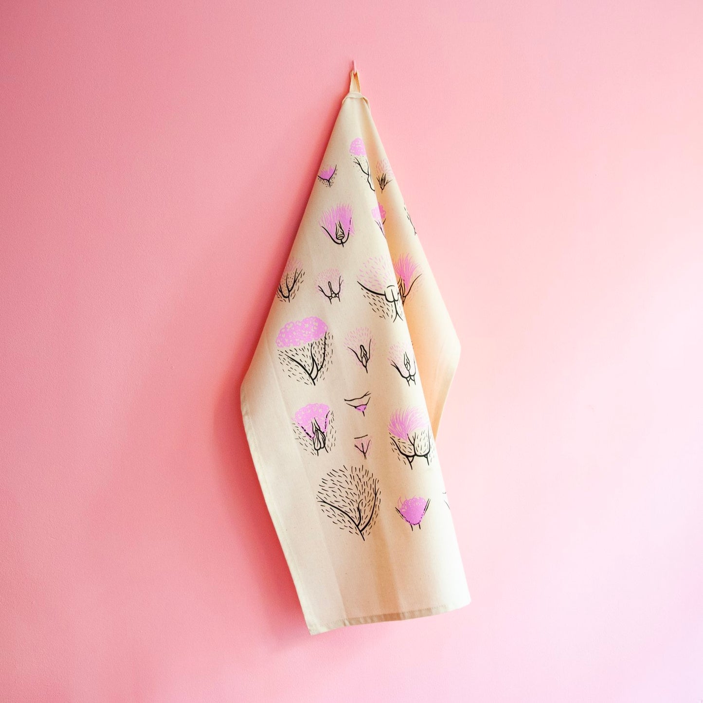 Organic Tea Towel "Vulva Diversity" by The Vulva Gallery