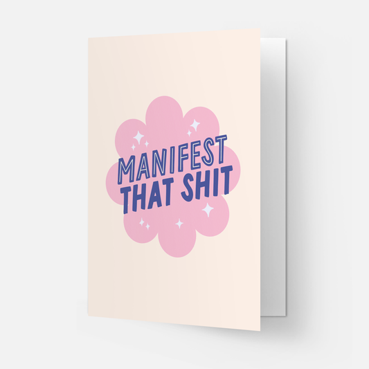 Manifest that greeting card: Double folded