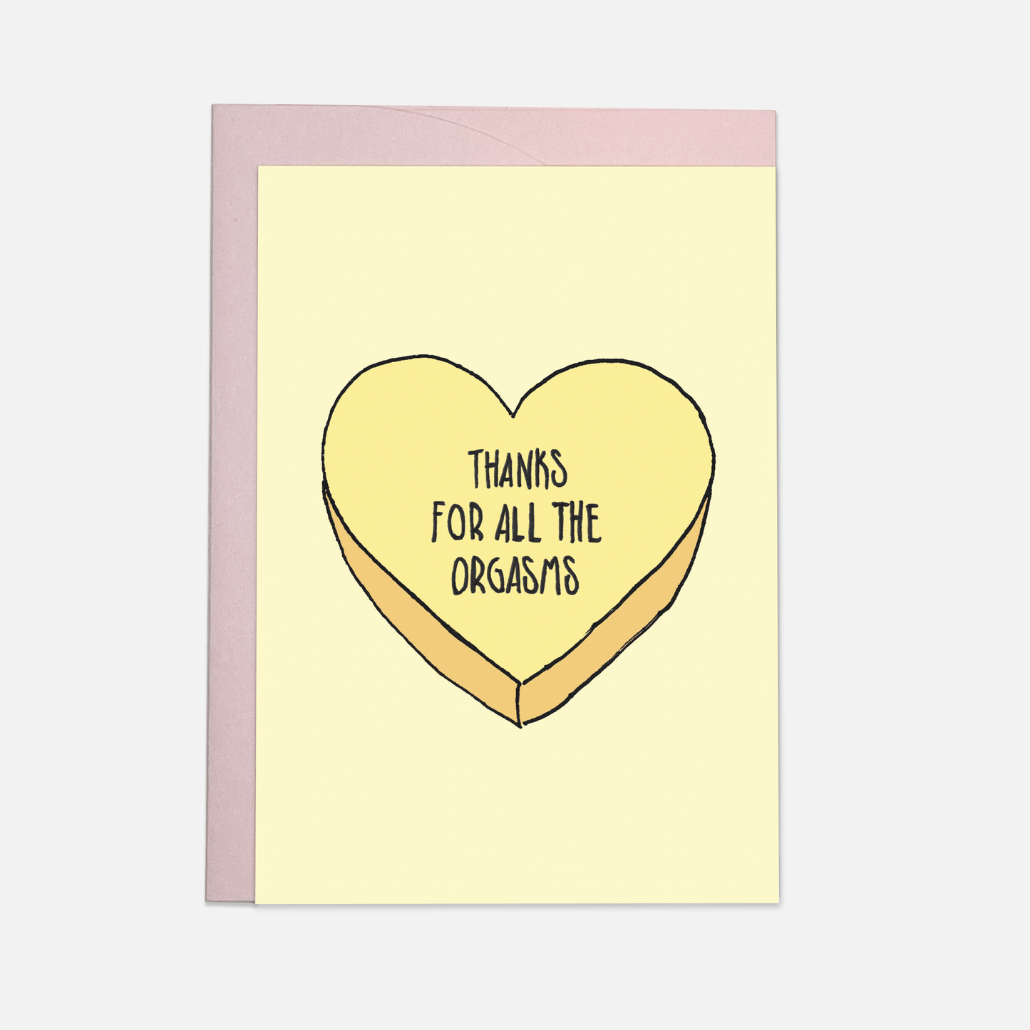 Orgasms greeting card: Double folded