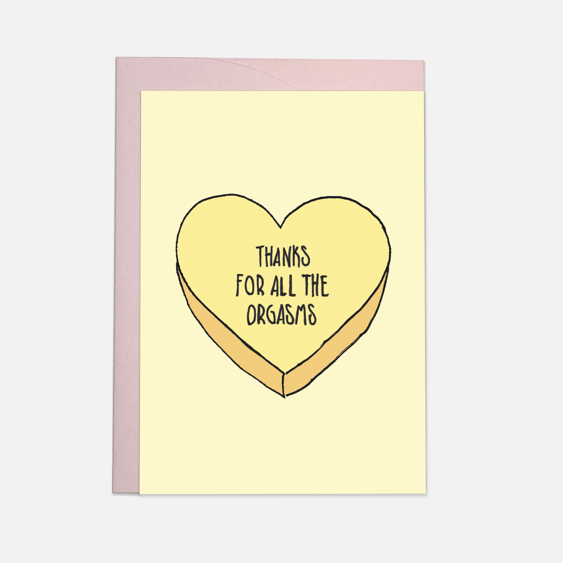 Orgasms greeting card: Double folded