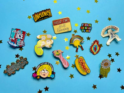 Unclench Your Jaw Enamel Pin: Pin