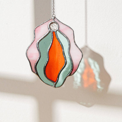 Stained Glass Vagina - Pink / Mint / Orange