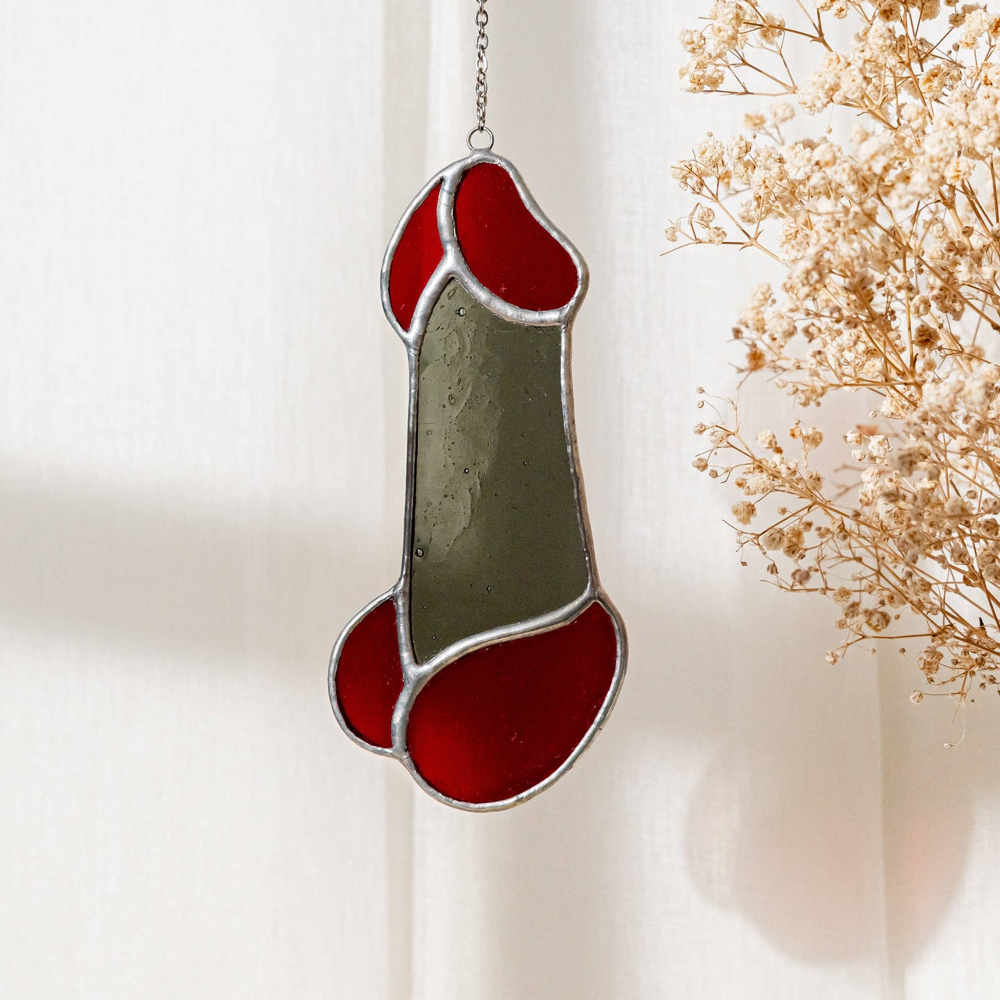 Stained Glass Penis -Red & Black