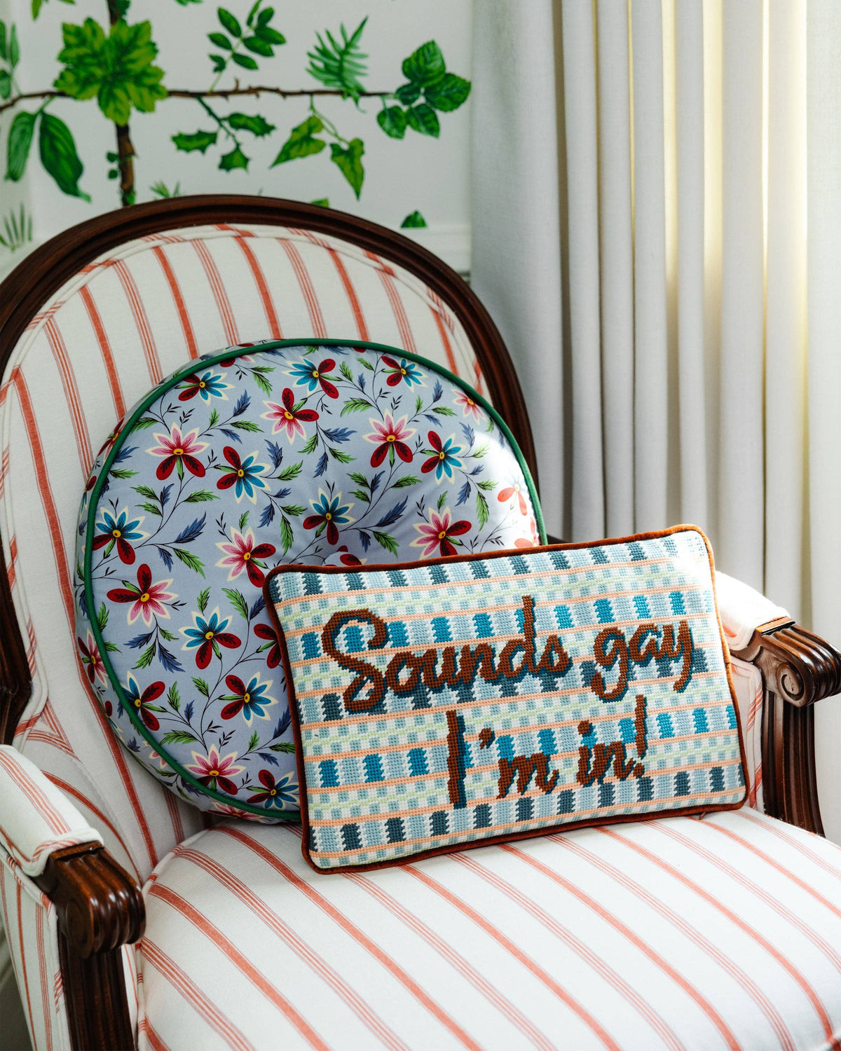 Sounds Gay Needlepoint Pillow