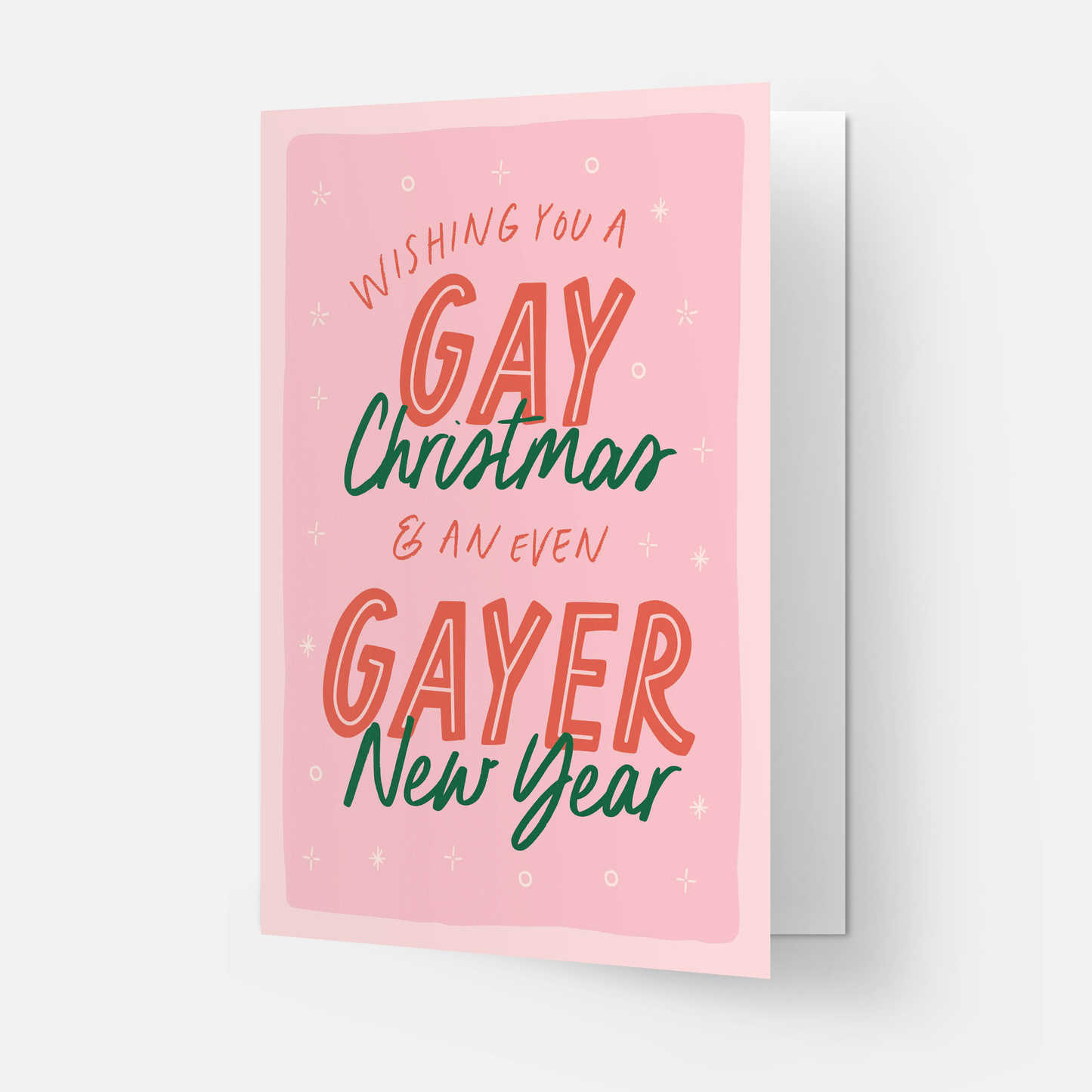 Gay Xmas - greeting card: Double folded