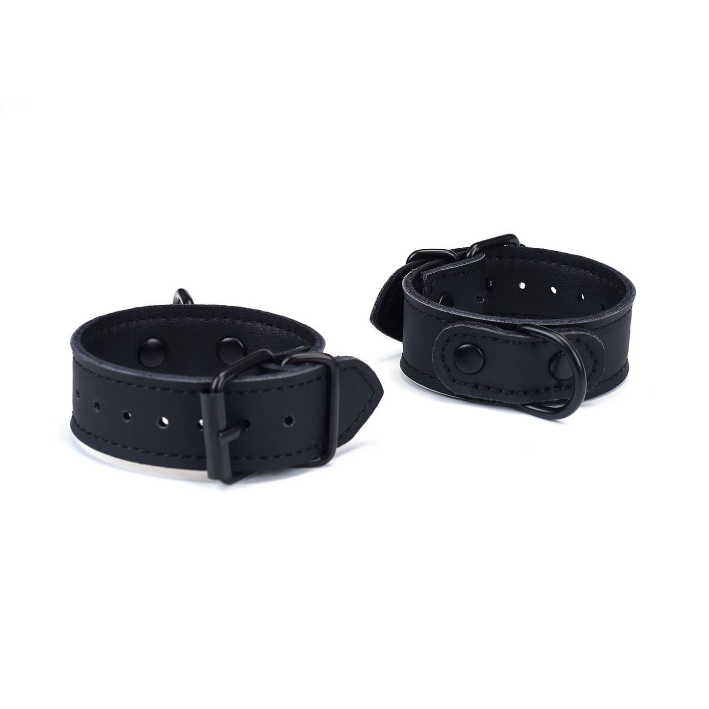 Vegan Fetish Wrist to Collar Restraint Set