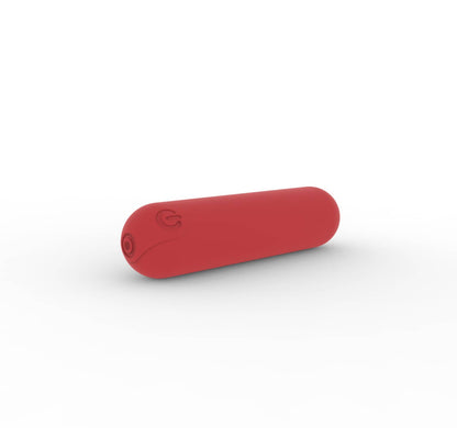 Dynamic Rainbow Silicone Bullet Vibrator - Red