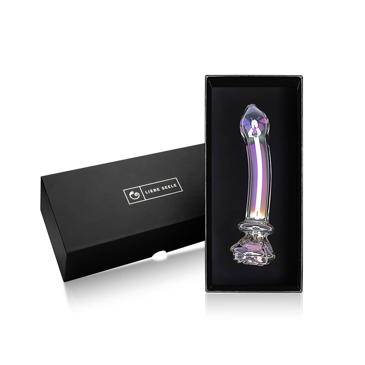Liebe Seele Chroma Iridescent Sensual Glass Anal Butt Plug - Curved